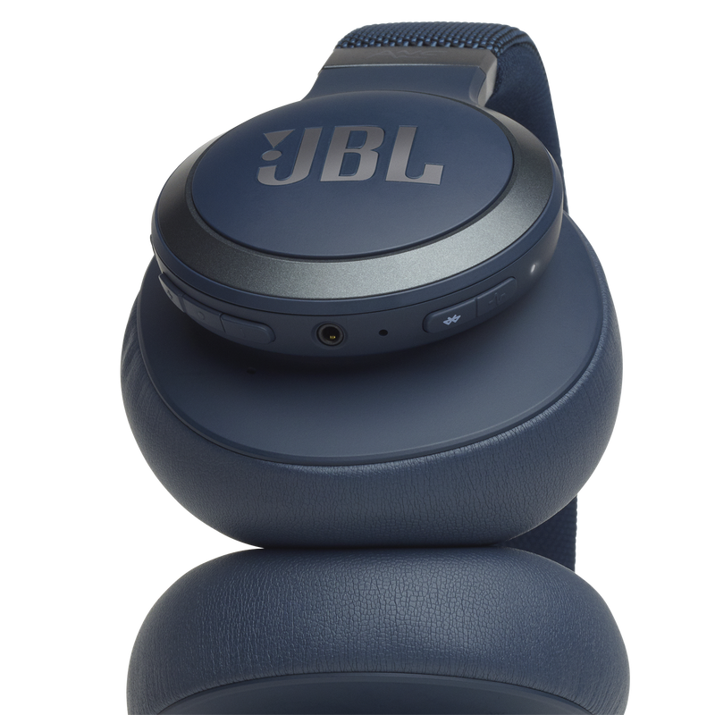 JBL Live 650BTNC - Blue - Wireless Over-Ear Noise-Cancelling Headphones - Detailshot 2 image number null